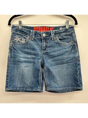 Hydraulic Gramercy Stretch Embellished Jean Shorts Size 5/6
